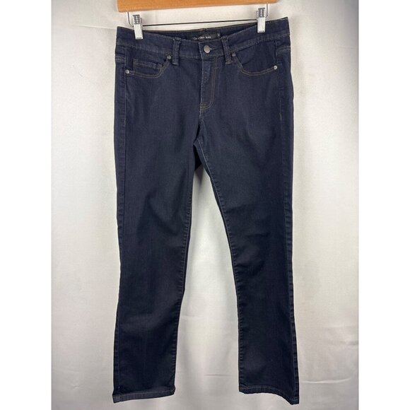Calvin Klein Womens Dark Wash Denim Jeans Size 8 - Picture 2 of 5